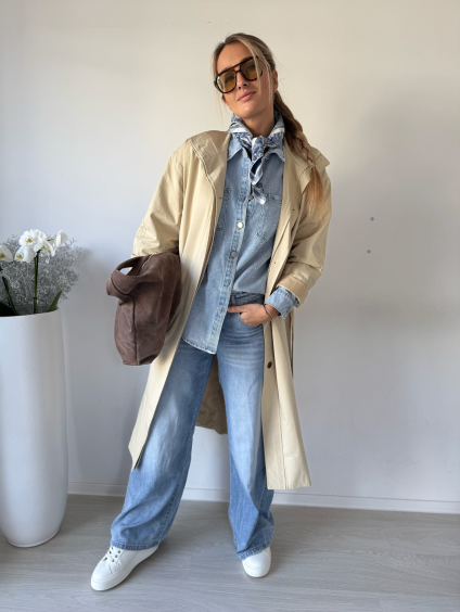 Trenčkot Deluxe s páskem