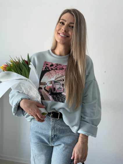 Mikina Car sue modrá