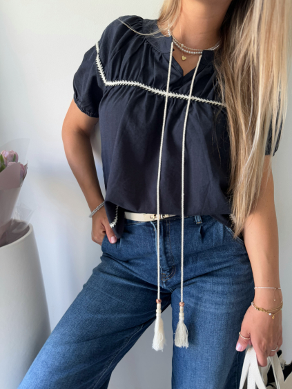 Boho halenka navy