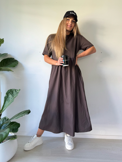 Oversize šaty Jasmin čokoláda