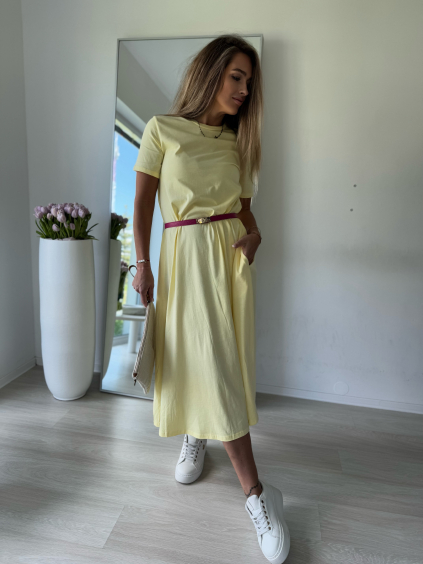 Dlouhé šaty Lumina žlutá