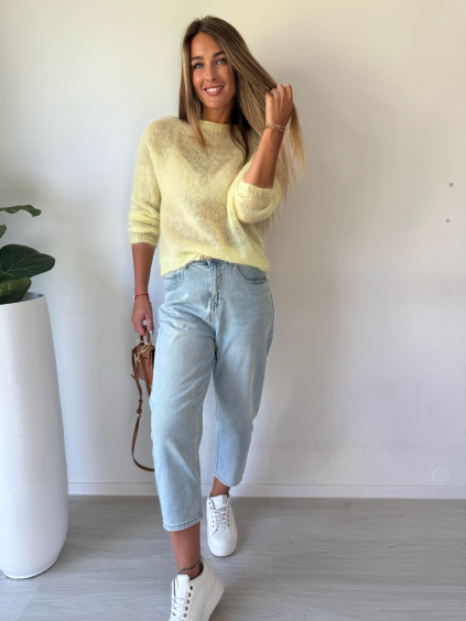 Mohérový svetr Lola žlutá