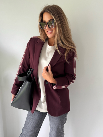 Sako DORE s pruhy vínová