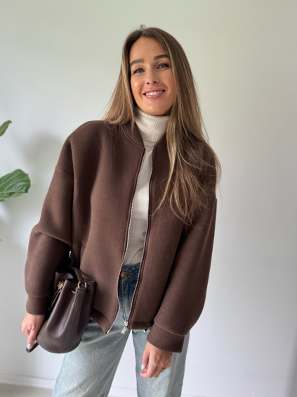 Oversize bunda Kollin čokoláda