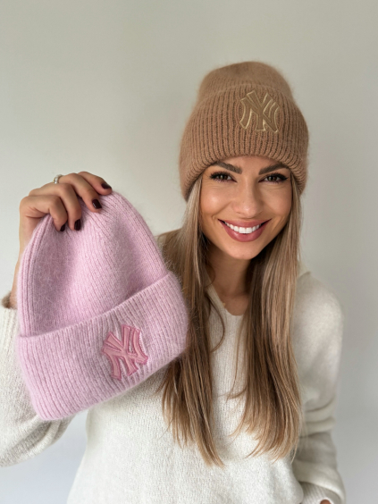 Čepice NY sv. růžová / sv. hnědá