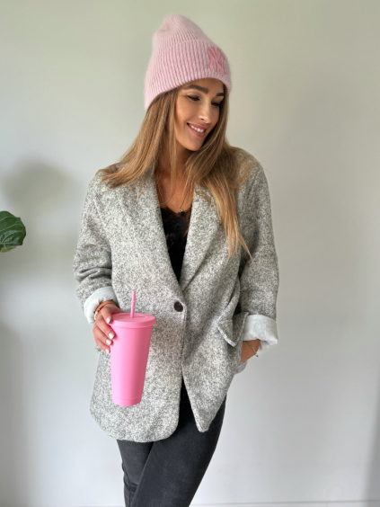 Vlněný kabát Ternn šedá