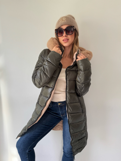 Zimní bunda Ivett lesk zelená