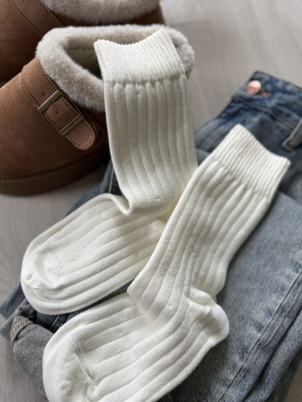 Ponožky Winter smetana