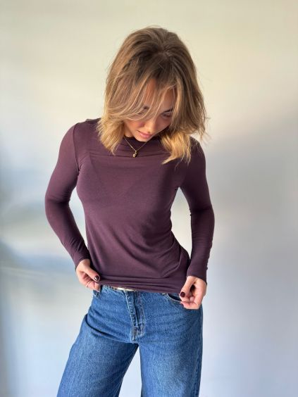 Triko s kašmírem fialová