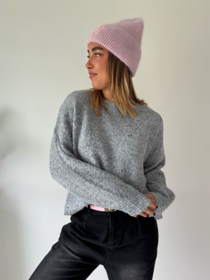 Svetr žíhaný šedá