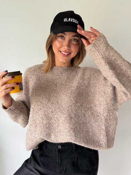 Svetr žíhaný hnědá