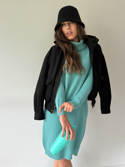 Oversize pletené šaty TISSE mint
