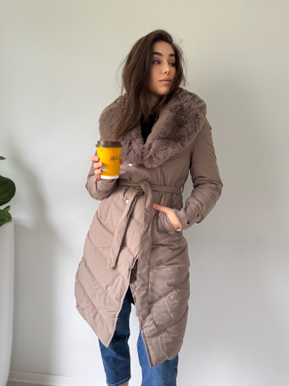 Zimní bunda Marcella mocca