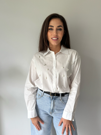 Košile Luxury Diamond bílá