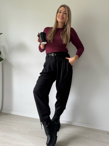 Kalhoty Claude černá