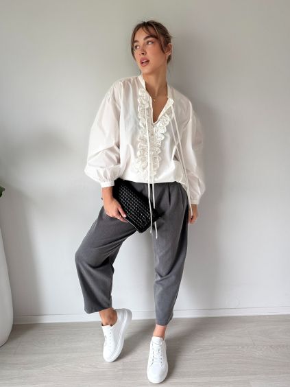 Košile bílá s volánky