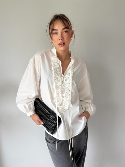 Košile bílá s volánky