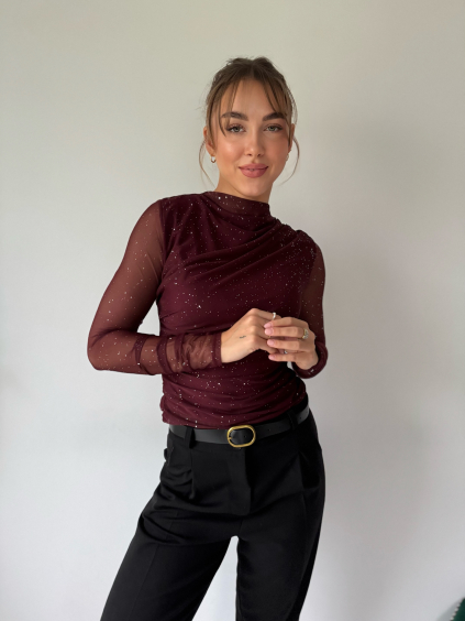 Halenka třpyt vínová