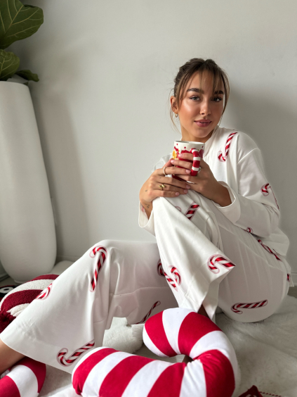 Pyžamo Christmas bílá