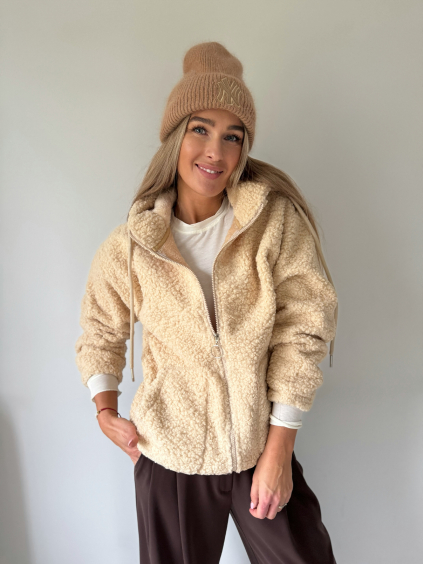 Bunda teddy béžová