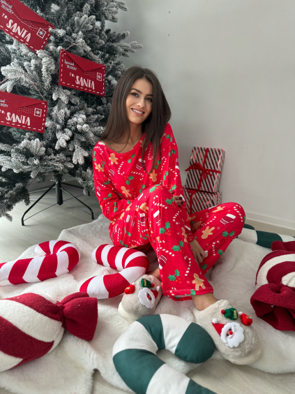 Pyžamo Gingerbread červená