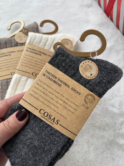 Kašmírové ponožky šedá