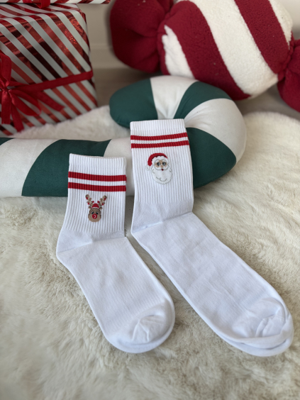 Ponožky Pánské santa bílá