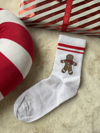 Ponožky perníček bílá