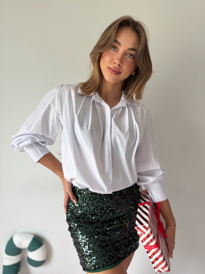 Sukně krátká s flitry zelená