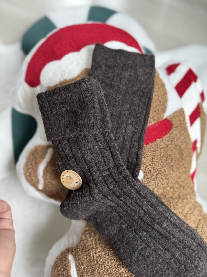 Kašmírové ponožky čokoláda