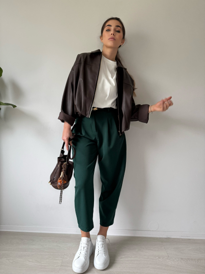 Kalhoty Claude zelená