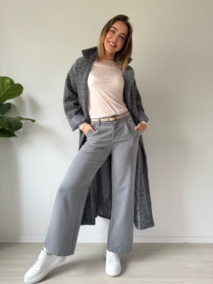 Kalhoty s flitry šedá