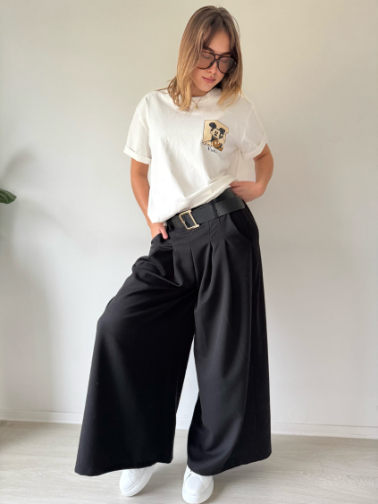 Kalhoty široké Dome černá