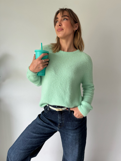 Svetr Lines alpaka mint