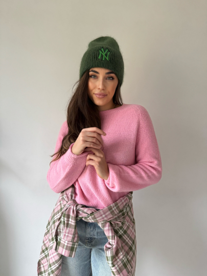 Svetr Lines alpaka růžová