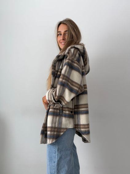 Flanelová košilová bunda