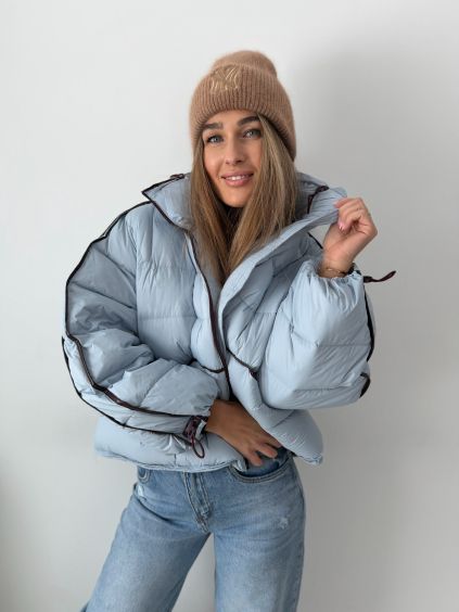 Péřová bunda modrá