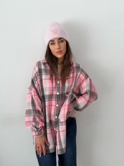 Flanelová košile Tox růžová