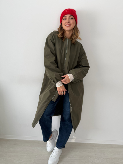 Dlouhý bomber Kimmi khaki