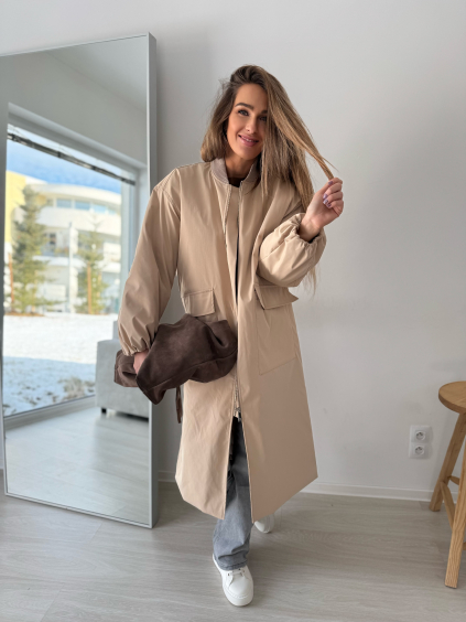 Oversize Bunda Kimmi krémová