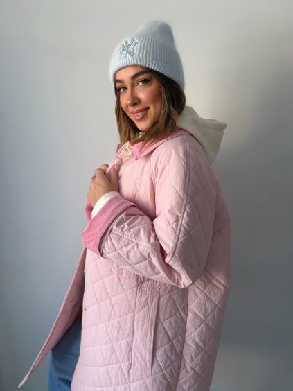 Oversize bunda Kooki růžová