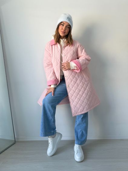 Oversize bunda Kooki růžová