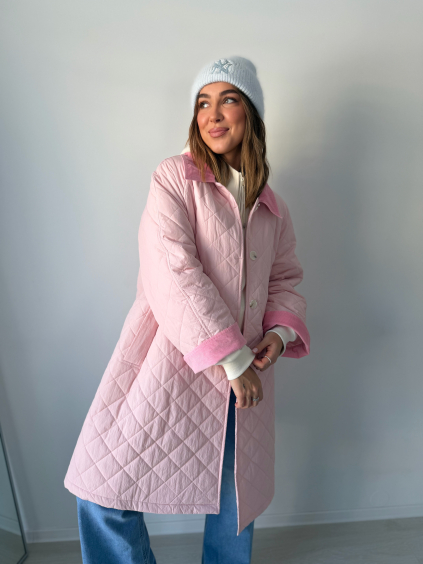 Oversize bunda Kooki růžová