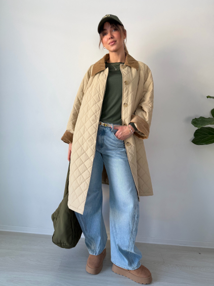 Oversize bunda Kooki béžová