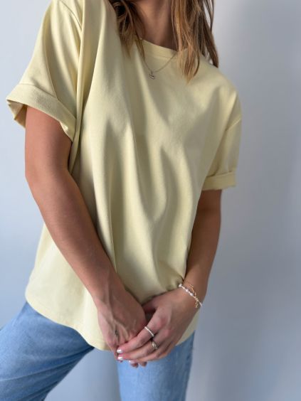 Oversize triko žlutá