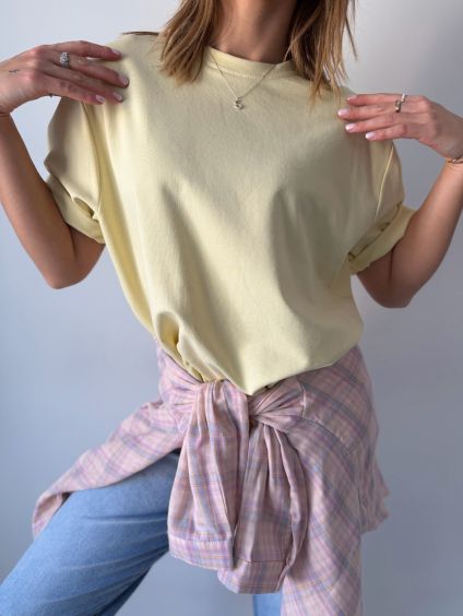 Oversize triko žlutá