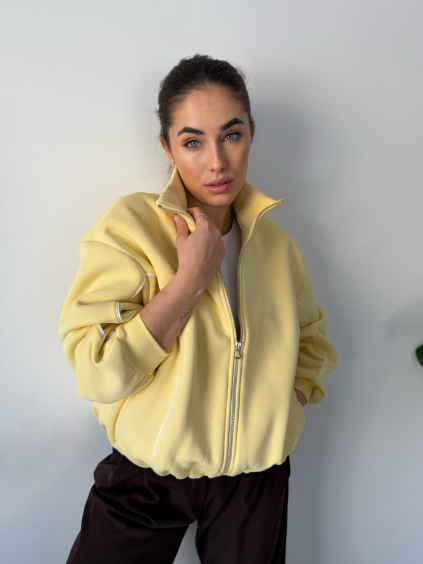 Tepláková bunda Salma žlutá