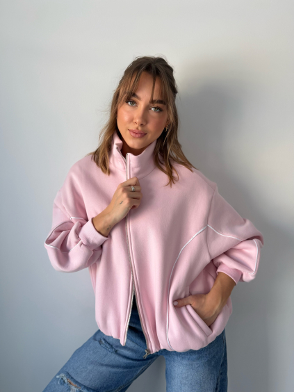 Tepláková bunda Salma růžová