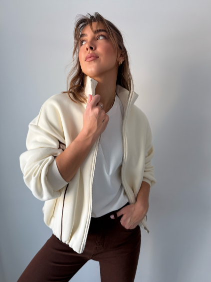 Tepláková bunda Salma krémová