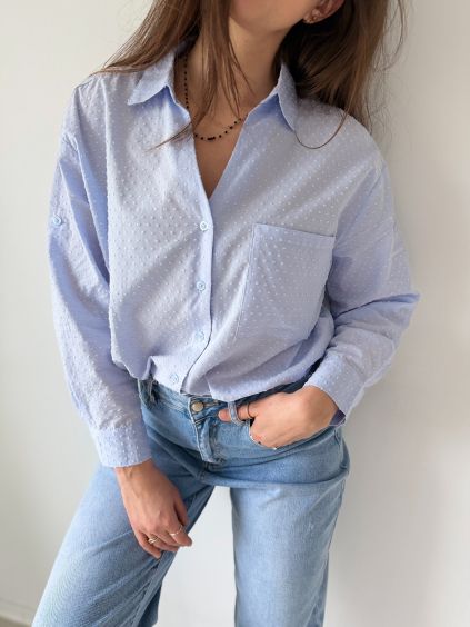 Košile Amly světle modrá